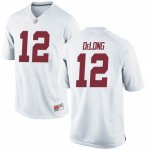 Youth Alabama Crimson Tide #12 Skyler DeLong White Game NCAA College Football Jersey 2403MCFK7